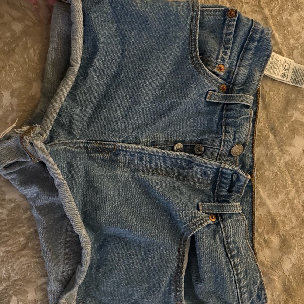 Levi's Blue High Waist Women Shorts